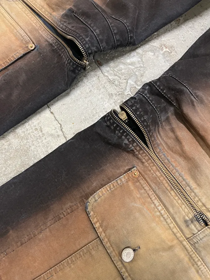 AW2003 Dolce & Gabbana Bronze Gradient Double Waist Cargo Pants - Image 9