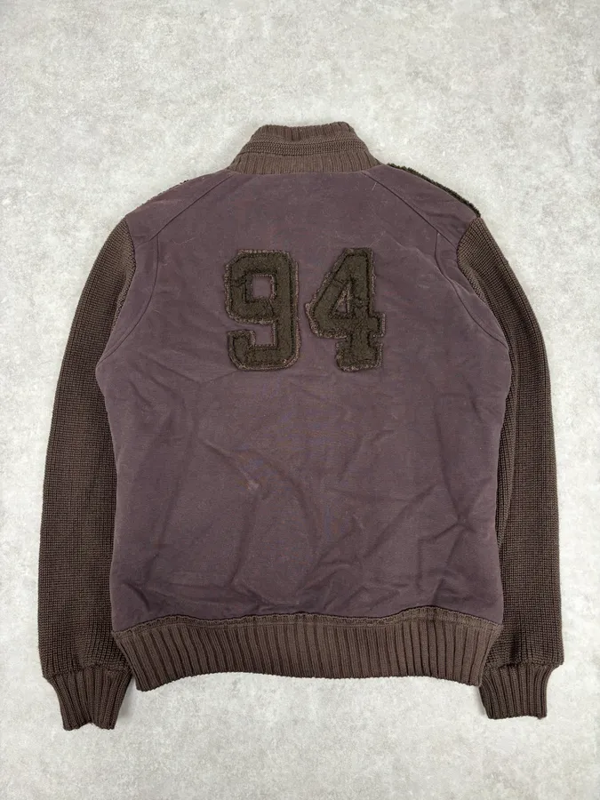 AW2003 Dolce & Gabbana Brown Wool Fleece Cardigan Jacket - Image 5