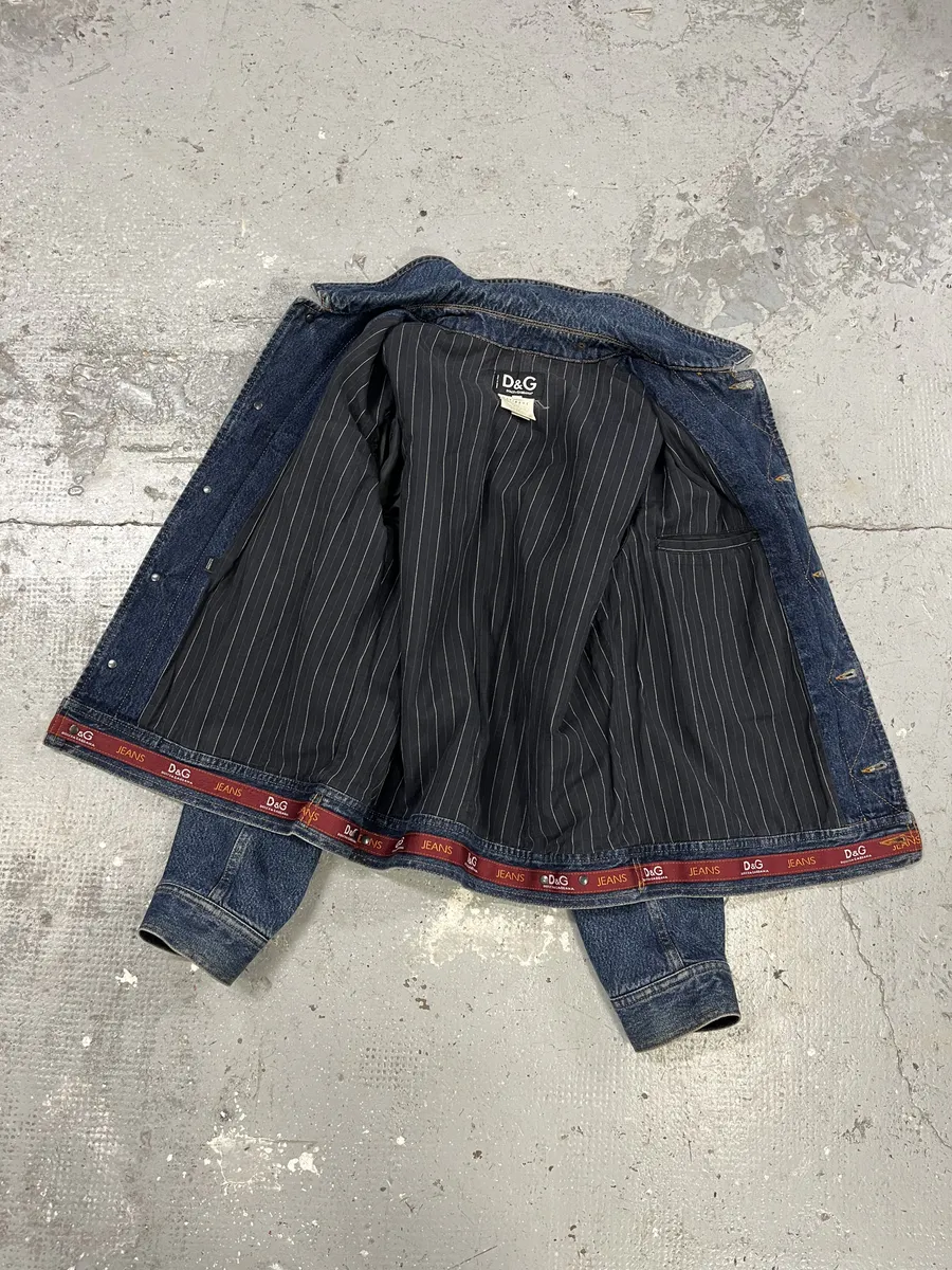 AW2003 Dolce & Gabbana Carpenter Blue Denim Jacket - Image 7