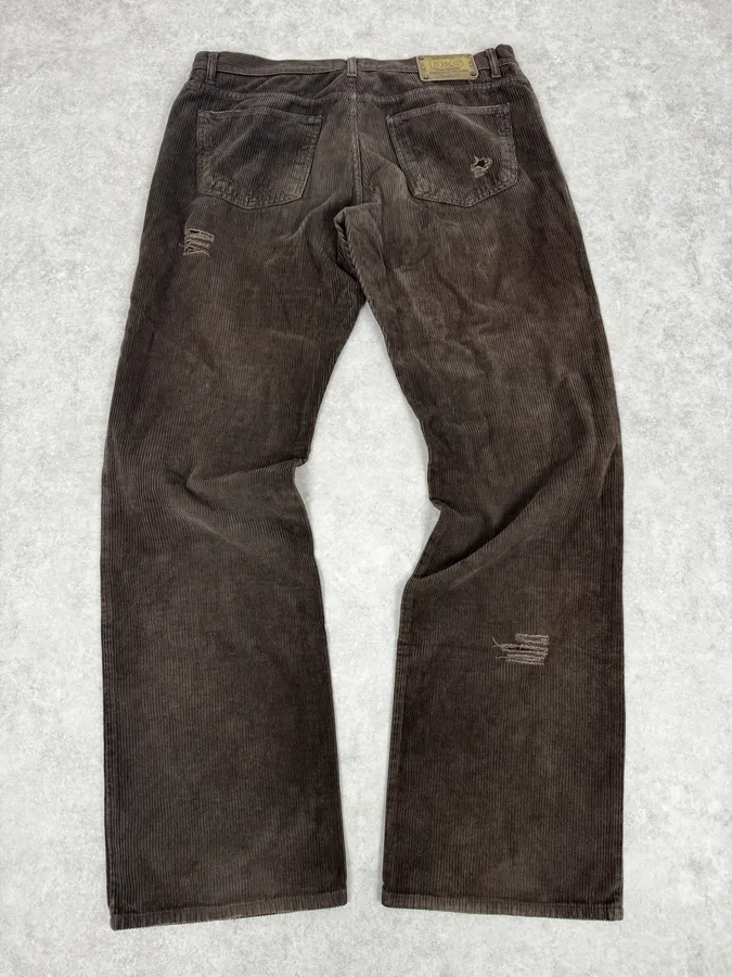 AW2003 Dolce & Gabbana Cozy Large Brown Velvet Pants - Image 5