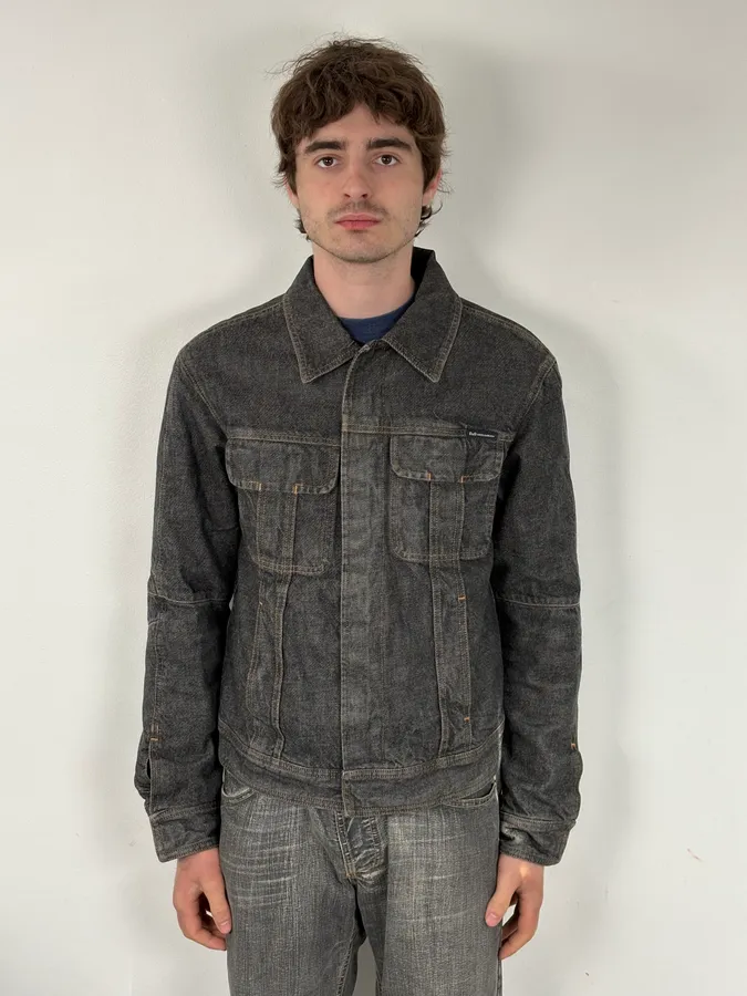 AW2003 Dolce & Gabbana Dark Grey Denim Jacket - Image 2