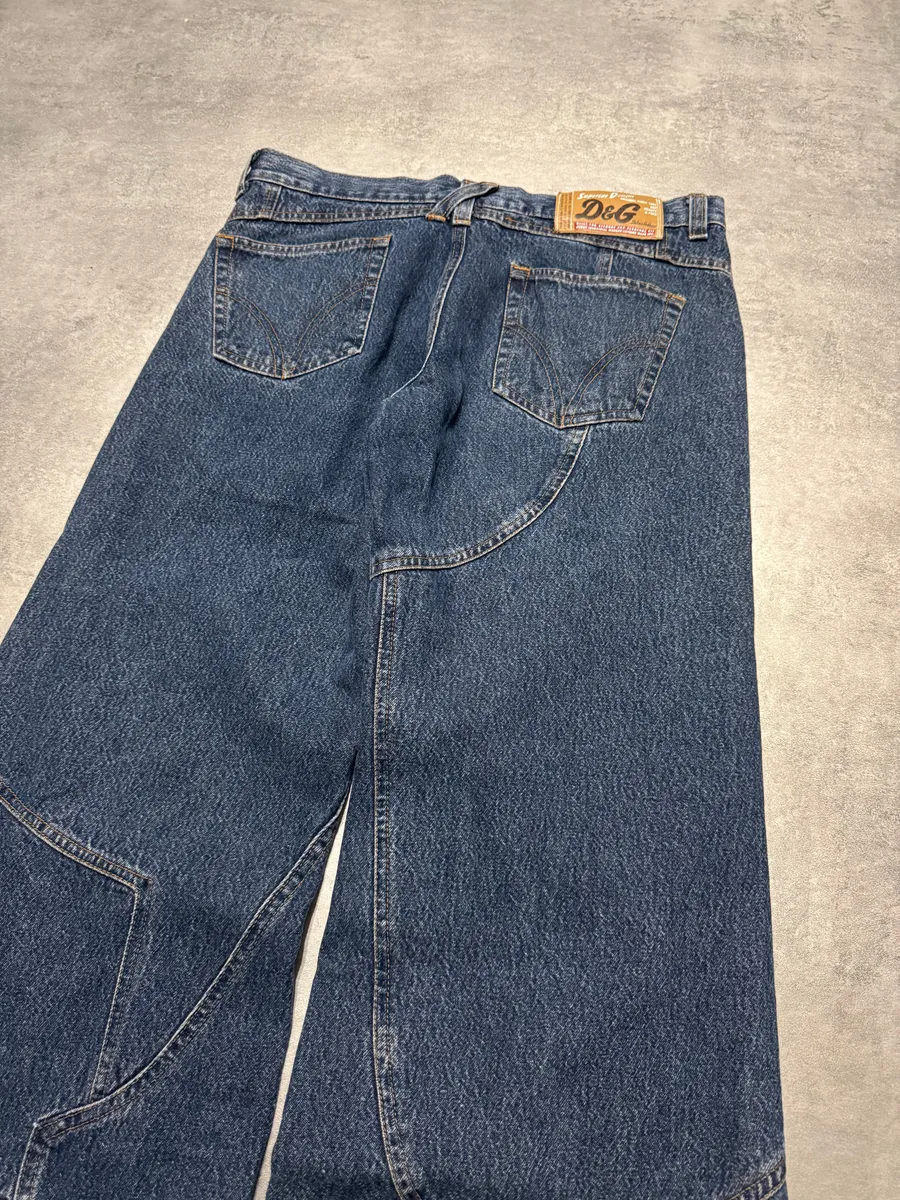 AW2003 Dolce & Gabbana Flared Trompe Loeil Jeans - Image 9