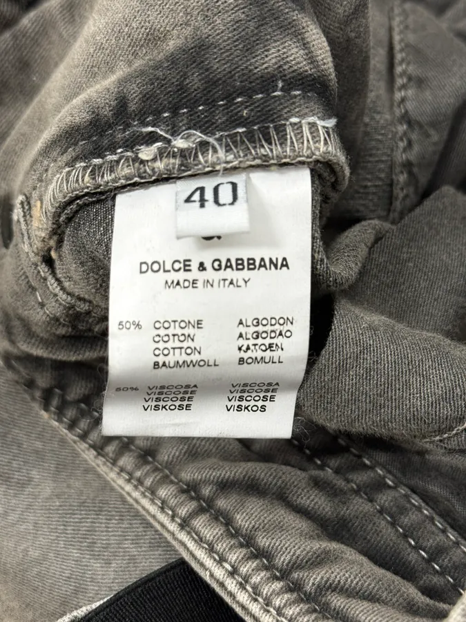 AW2003 Dolce & Gabbana Grey Bondage Pants - Image 10