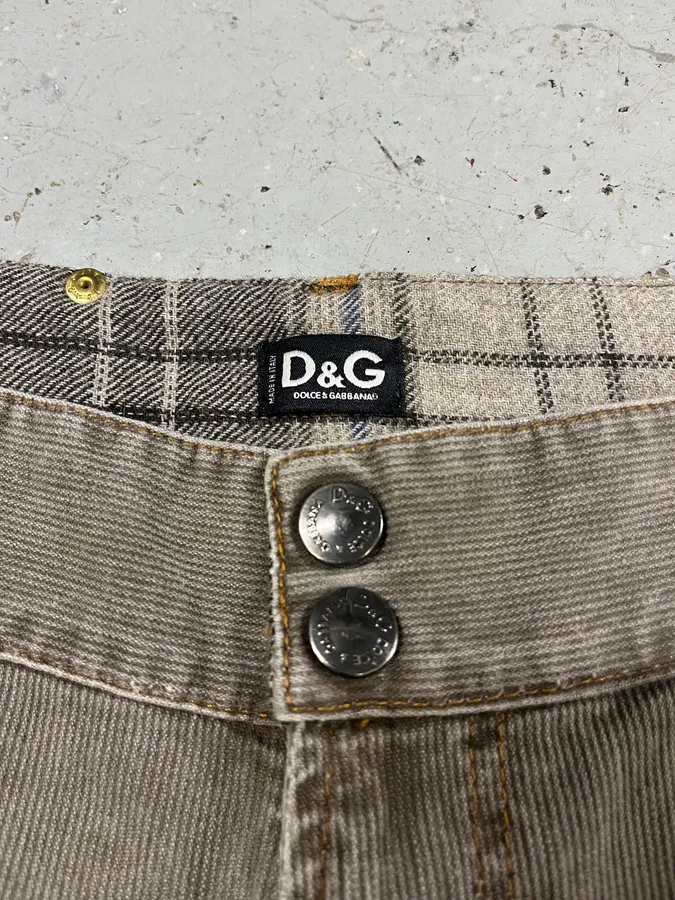 AW2003 Dolce & Gabbana Grey Cargo Straight Cozy Pants - Image 9