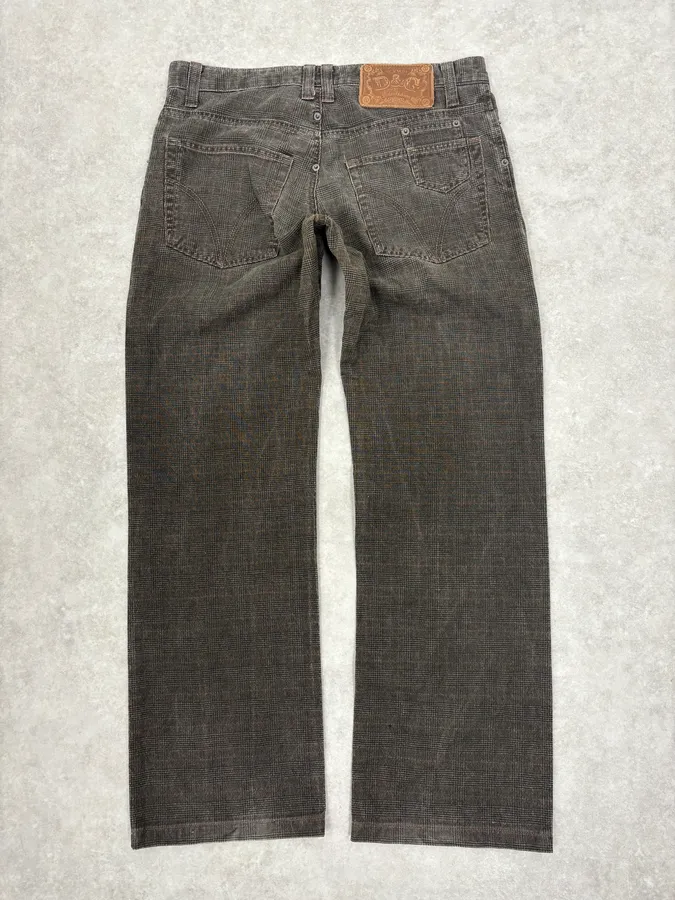 AW2003 Dolce & Gabbana Grey Checkered Pants - Image 7