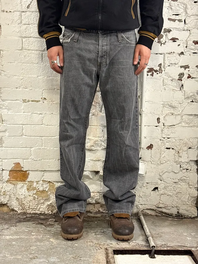 AW2003 Dolce & Gabbana Grey Denim Straight Leg Jeans