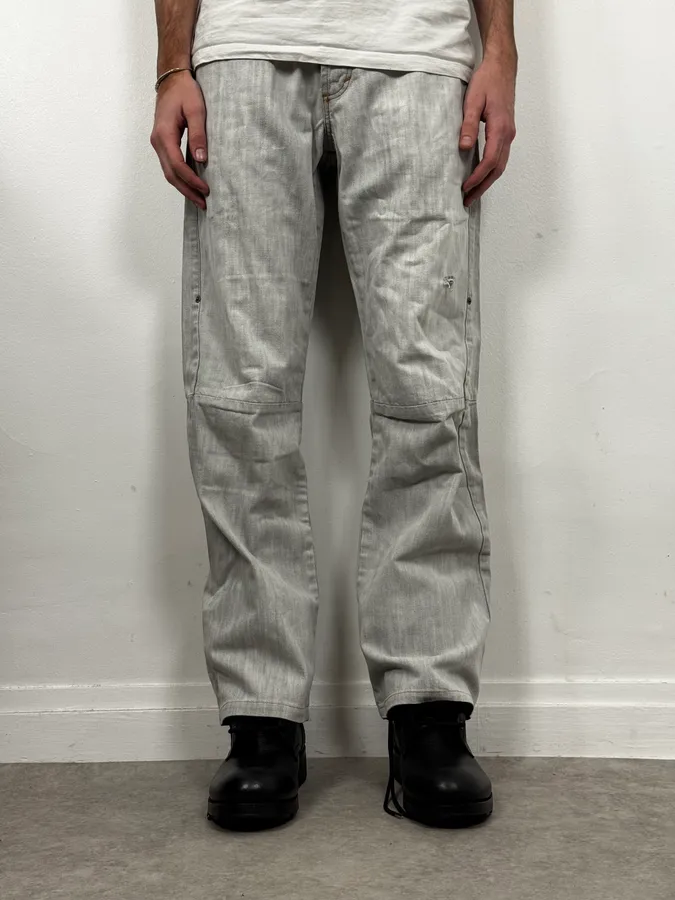 SS2004 Dolce & Gabbana Grey Faded Denim Jeans - Image 2