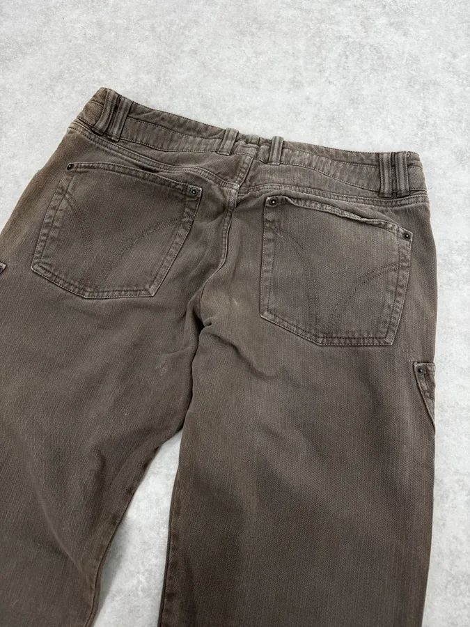 AW2003 Dolce & Gabbana Grey Khaki Cargo Pants - Image 7