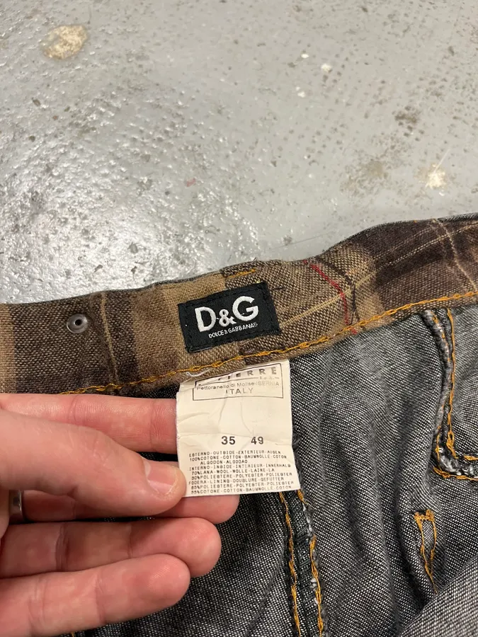 AW2003 Dolce & Gabbana Grey Raw Cargo Denim Jeans - Image 11