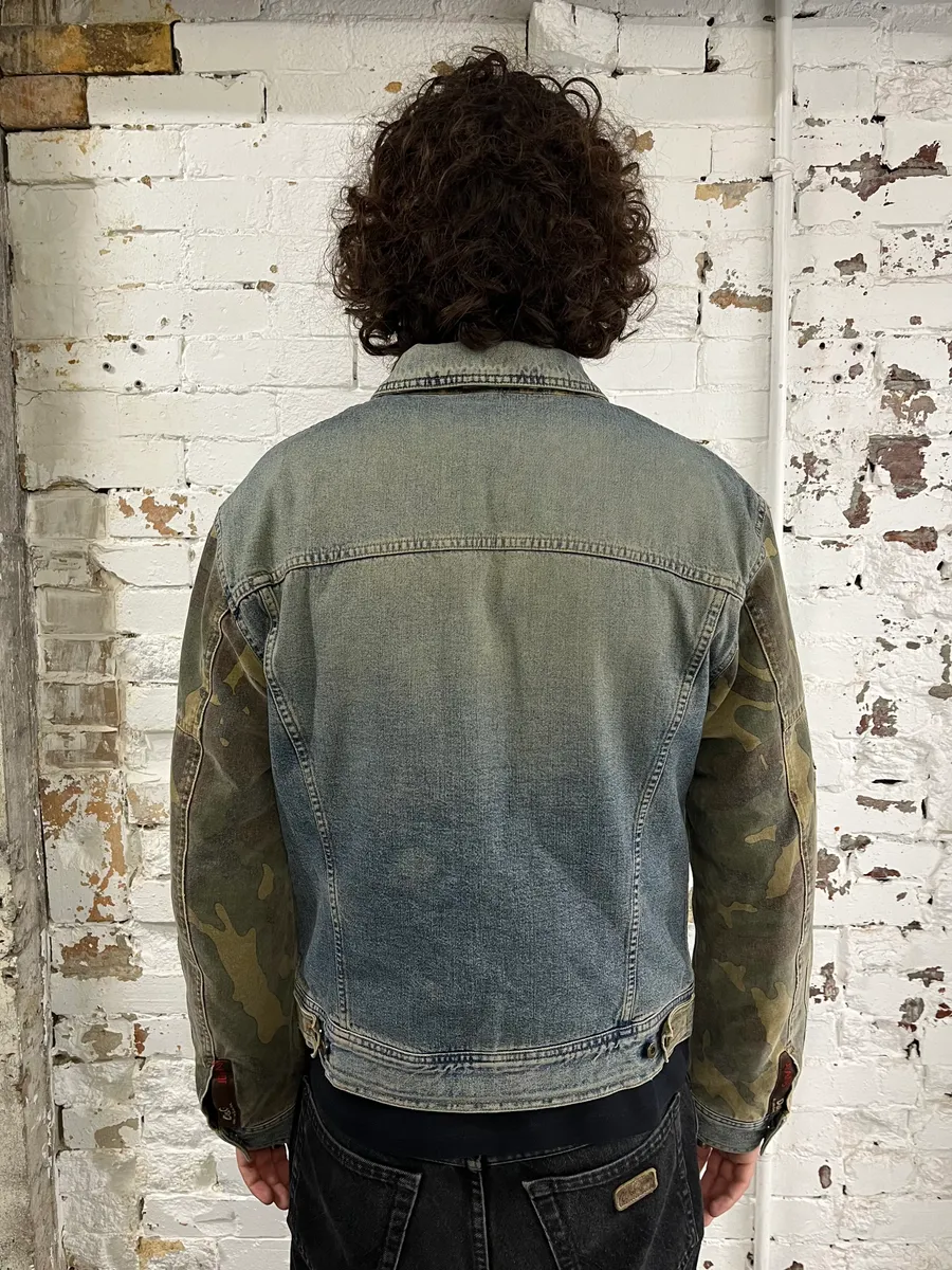 AW2003 Dolce & Gabbana Military Camo Blue Denim Jacket - Image 3