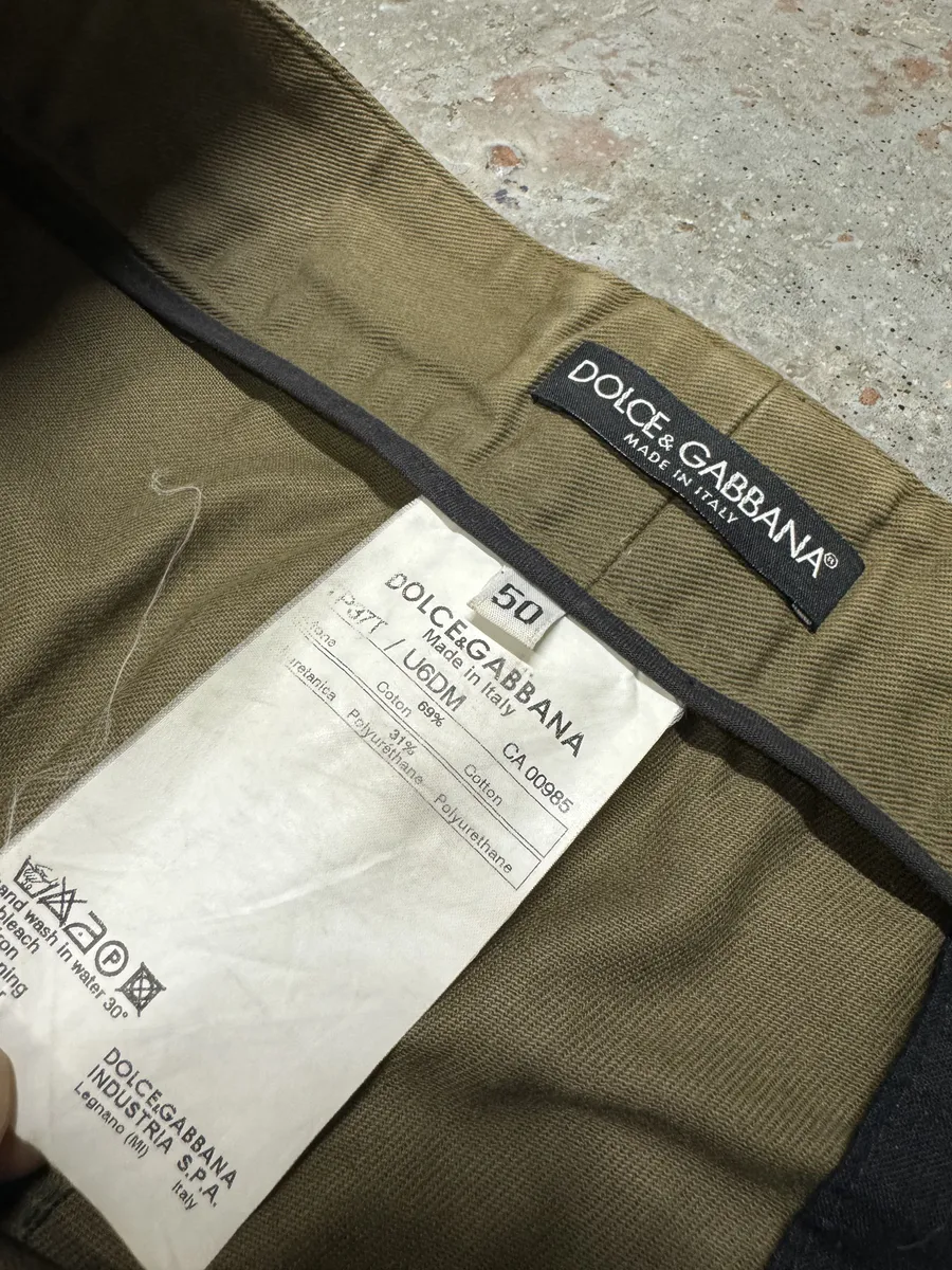 AW2003 Dolce & Gabbana Military Cargo Bondage Olive Pants - Image 13