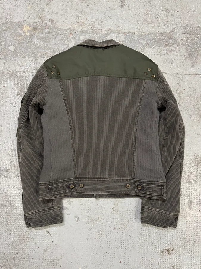 AW2003 Dolce & Gabbana Military Cargo Utility Gret Olive Bomber Jacket - Image 6