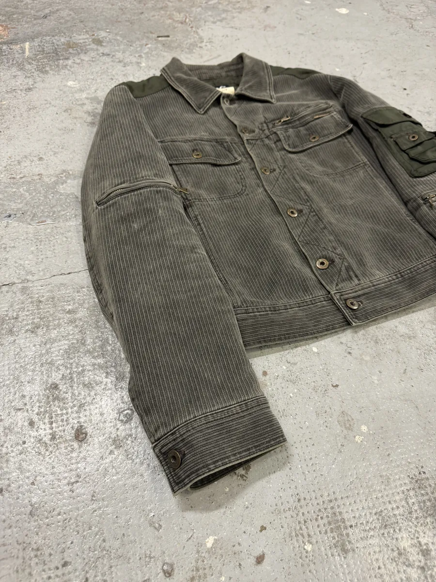 AW2003 Dolce & Gabbana Military Cargo Utility Olive Bomber Jacket - Image 7