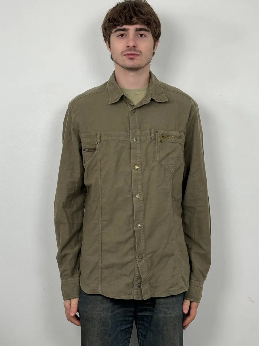 AW2003 Dolce & Gabbana Military Green Utility Shirt - Image 2