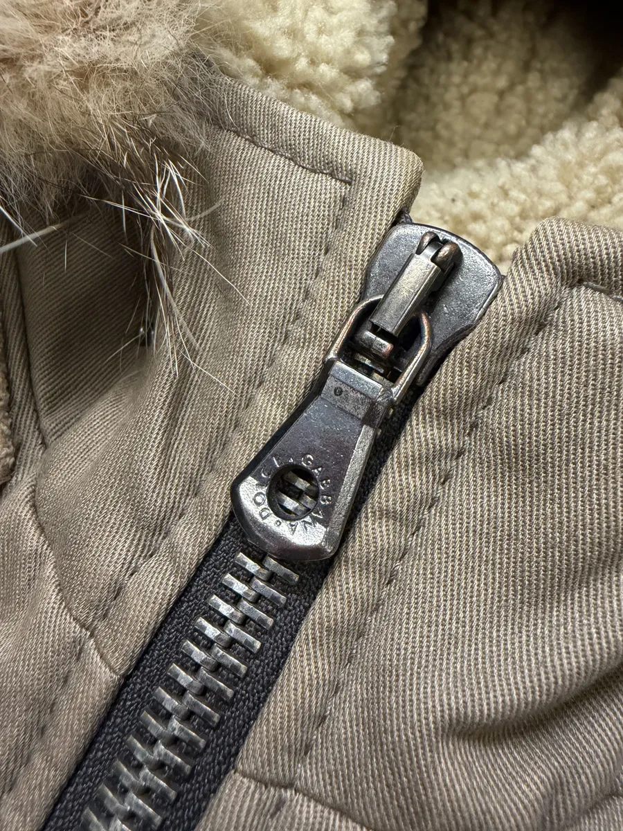 AW2003 Dolce & Gabbana Parachute Buffalo Shearling Brown Leather Fur Hooded Jacket - Image 12
