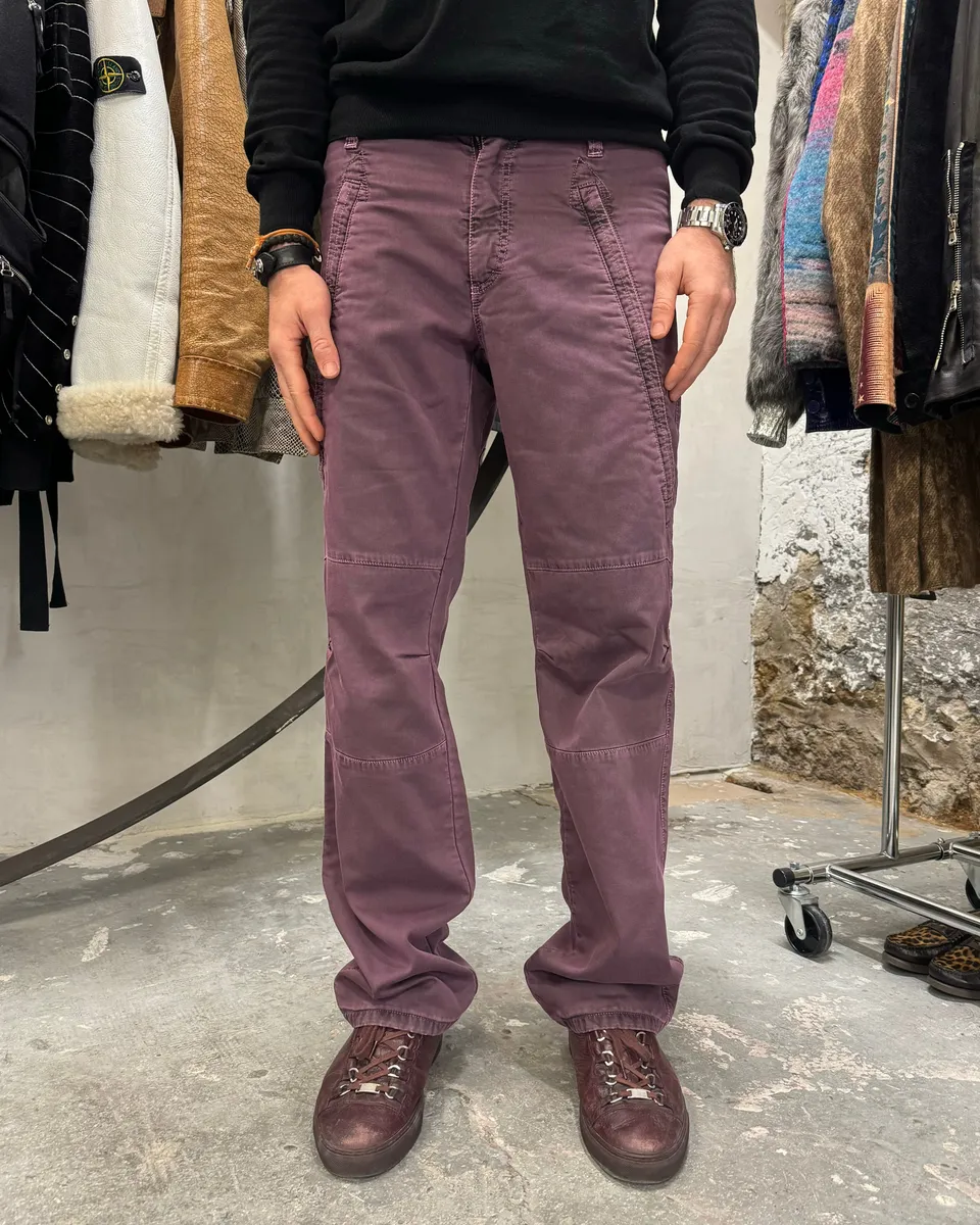 AW2003 Dolce & Gabbana Purple Bondage Relaxed Spectrum Pants - Image 4