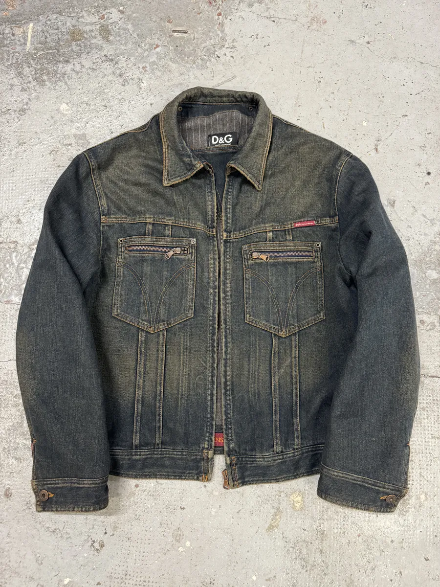 AW2003 Dolce & Gabbana Raw Blue Denim Jacket - Image 6