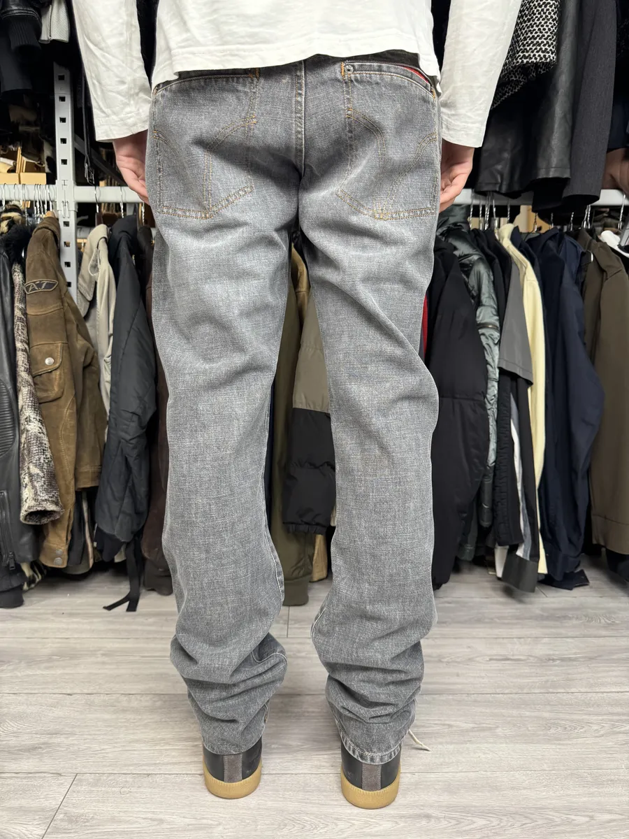 AW2003 Dolce & Gabbana Raw Grey Denim Jeans - Image 3