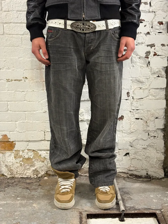 AW2003 Dolce & Gabbana Raw Grey Denim Jeans - Image 3