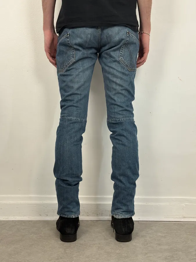 AW2003 Dolce & Gabbana Reworked Blue Denim Jeans - Image 4