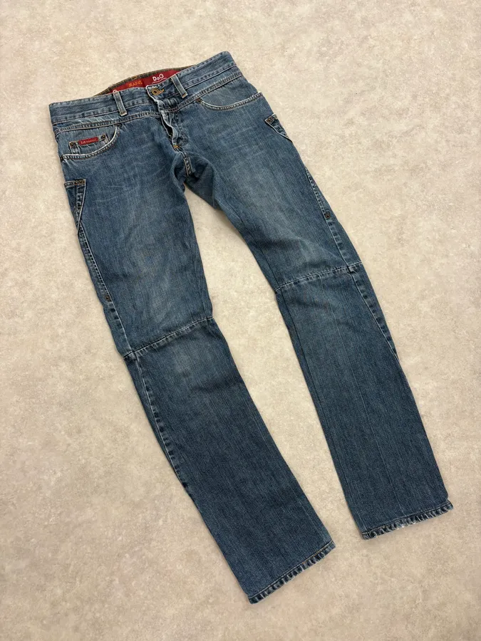 AW2003 Dolce & Gabbana Reworked Blue Denim Jeans - Image 5
