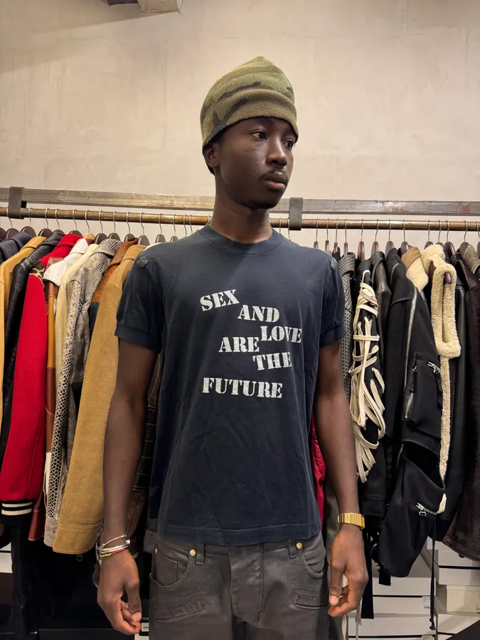AW2003 Dolce & Gabbana Sex Love Future Black T-Shirt - Image 2