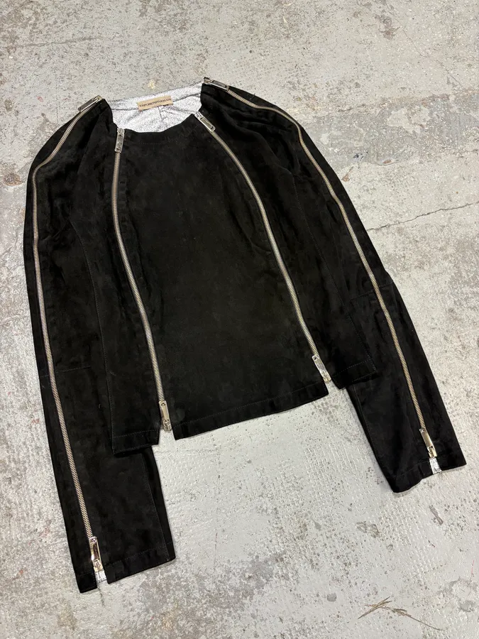 AW2003 Emporio Armani Black Multi Full Zips Jacket - Image 5