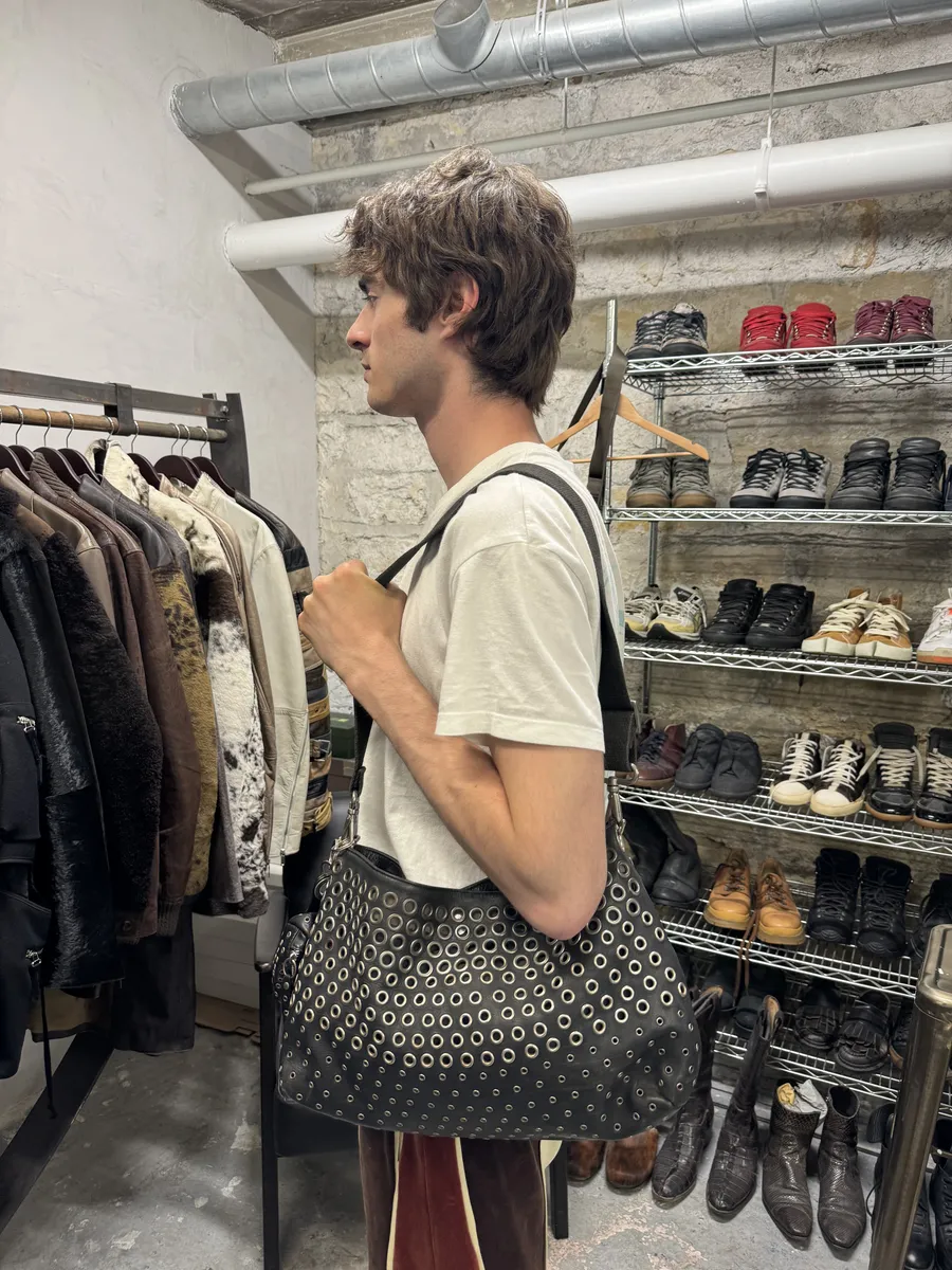 AW2003 Gianfranco Ferré Black Eyled Shoulder Bag - Image 2