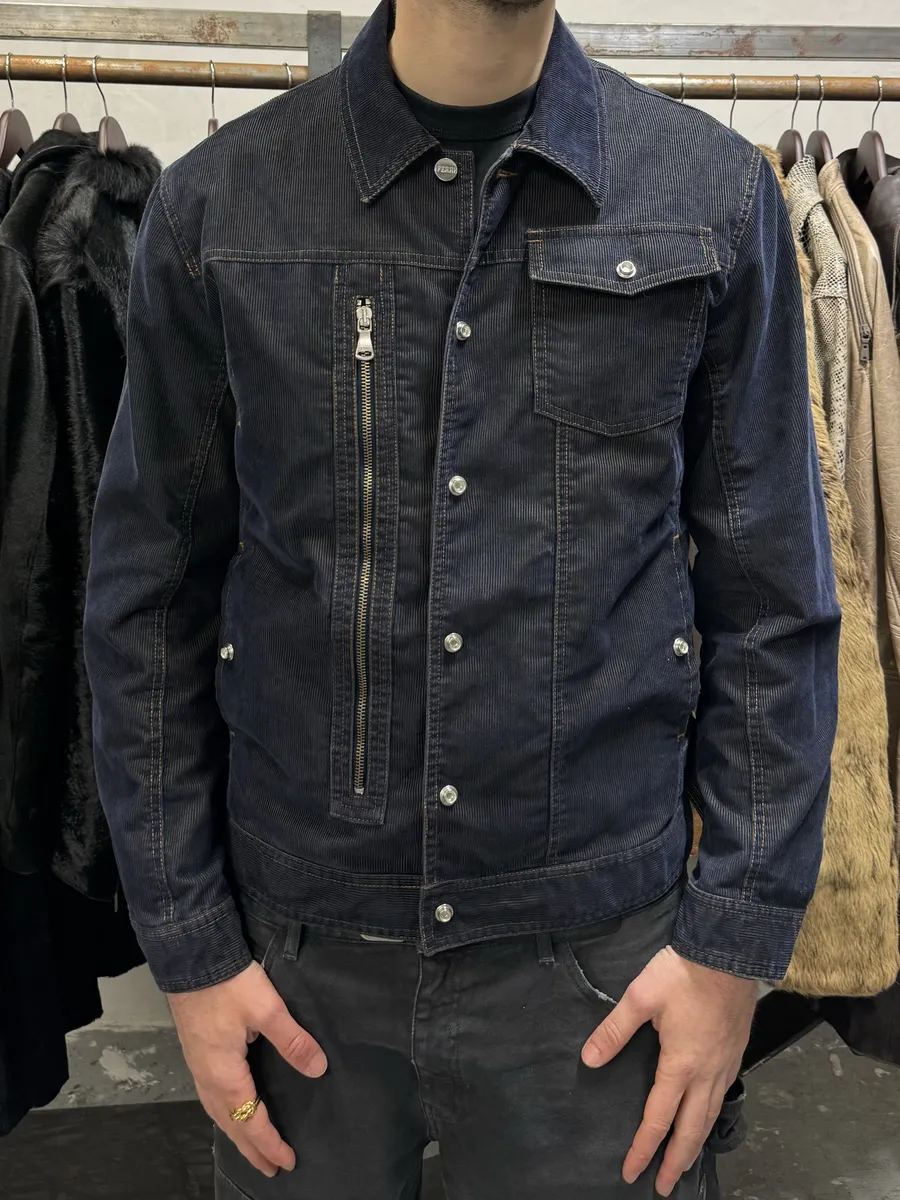 AW2003 Gianfranco Ferré Navy Dark Velvet Jacket