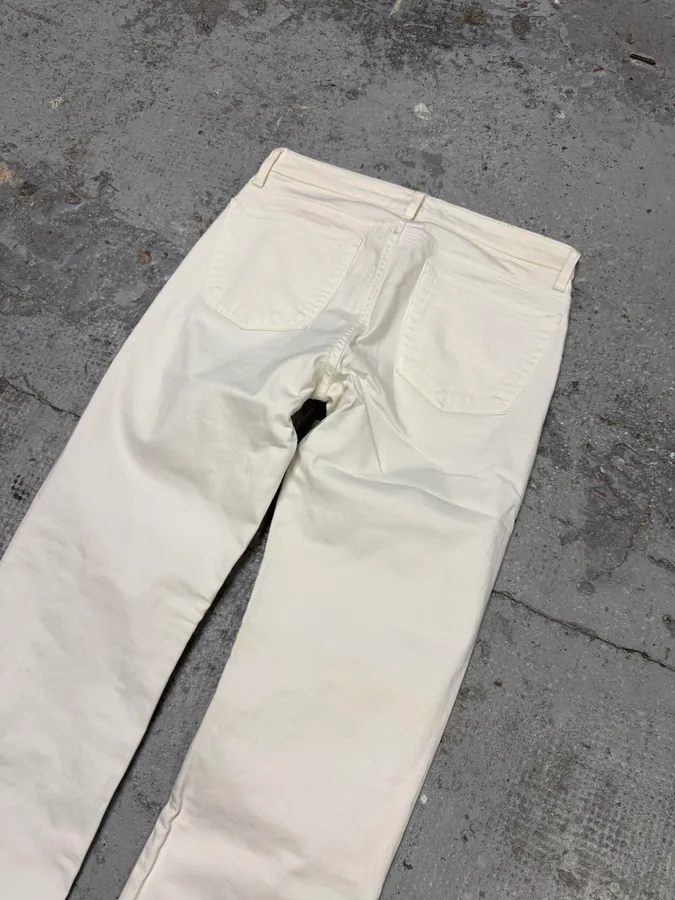 AW2003 Gianfranco Ferré Geometrical Embellished White Pants - Image 6