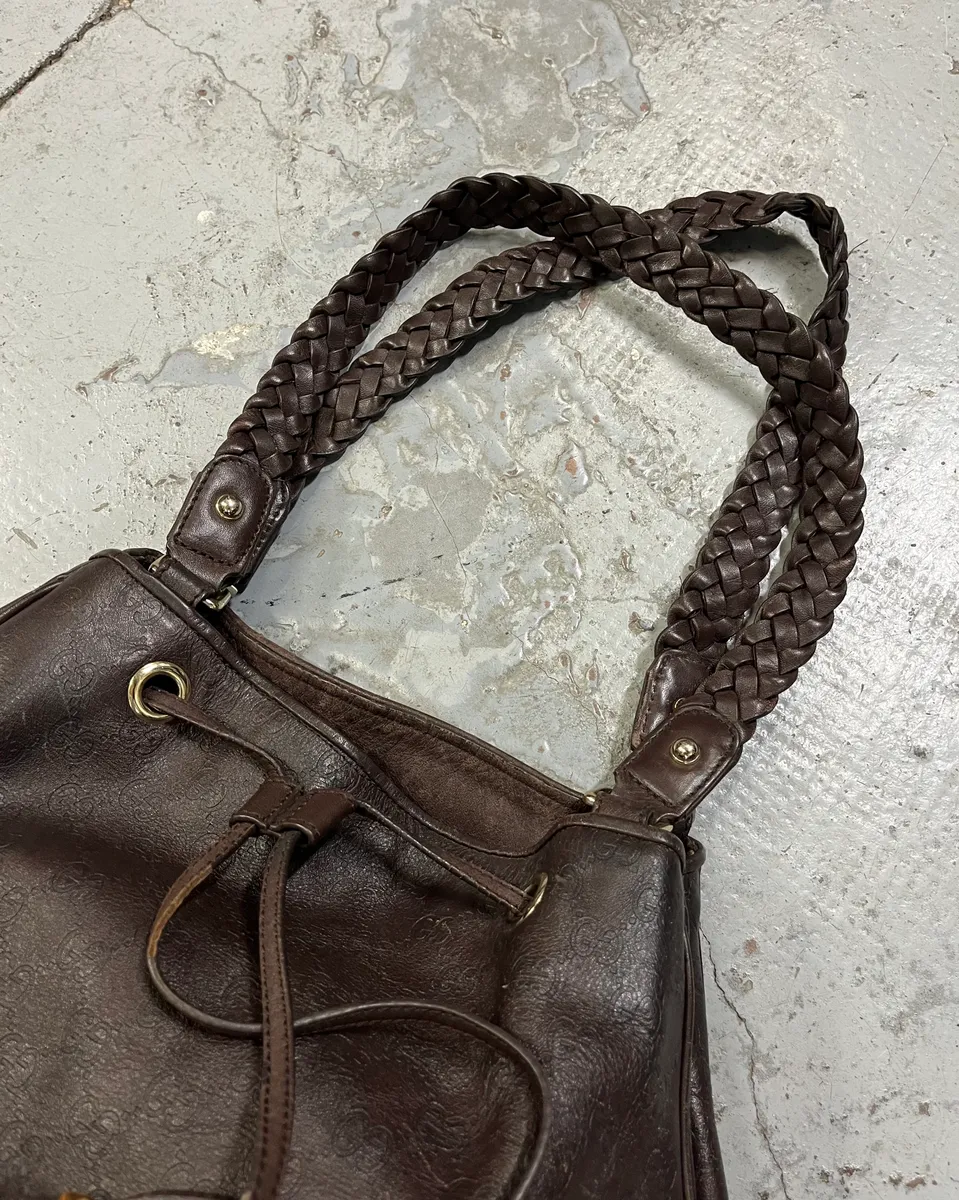 AW2003 Gucci Dark Brown Leather Bamboo Tassel Hobo Bag by Tom FOrd - Image 5