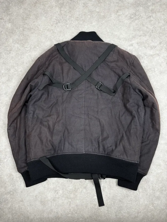 AW2003 Helmut Lang Re-Issued Fadded Strapped Bomber Jacket - Image 4