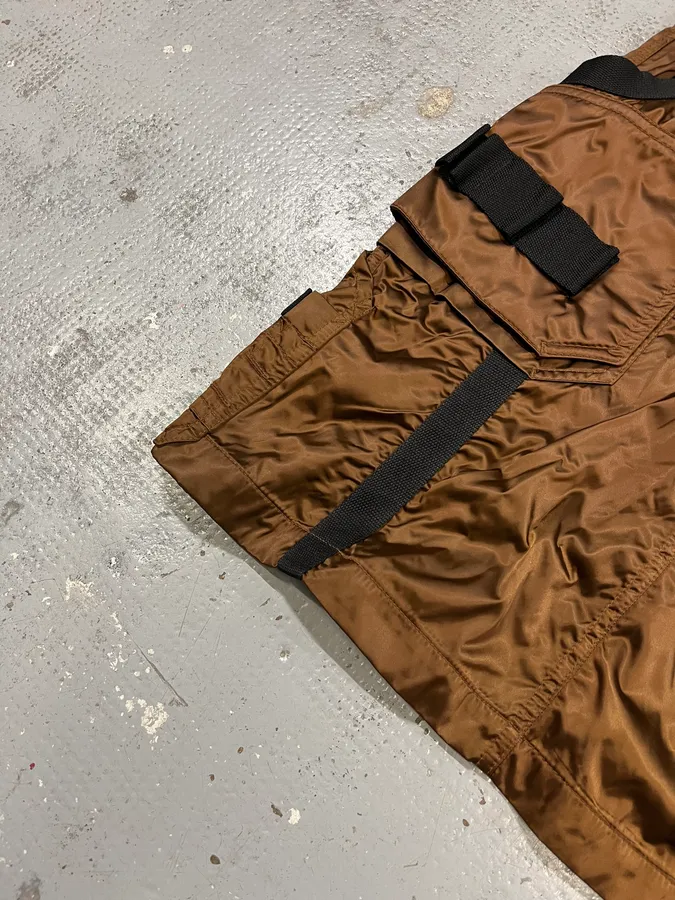 AW2003 Jean Paul Gaultier Bondage Parachute Brown Skirt - Image 7