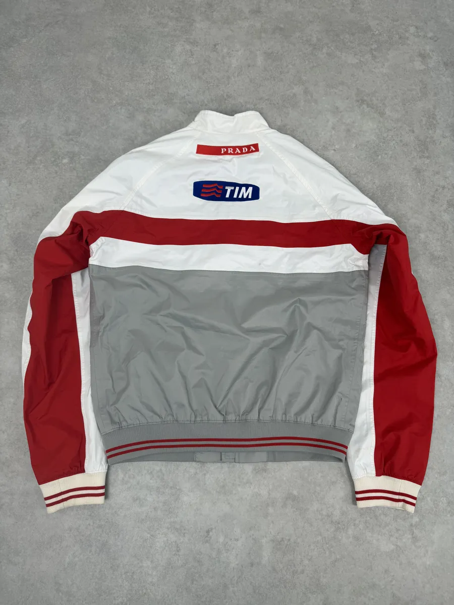 AW2003 Prada Linea Rossa White & Red Sport Jacket - Image 2