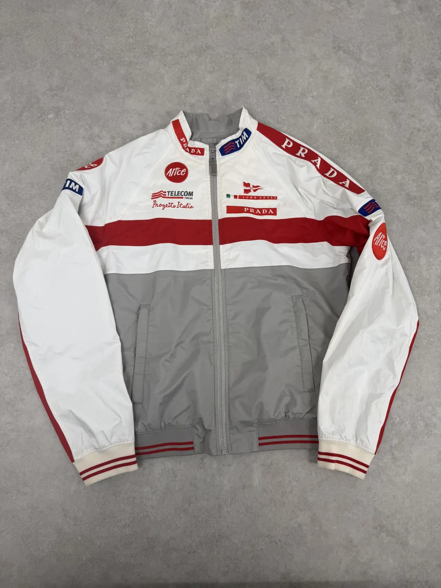 AW2003 Prada Linea Rossa White & Red Sport Jacket - Image 7