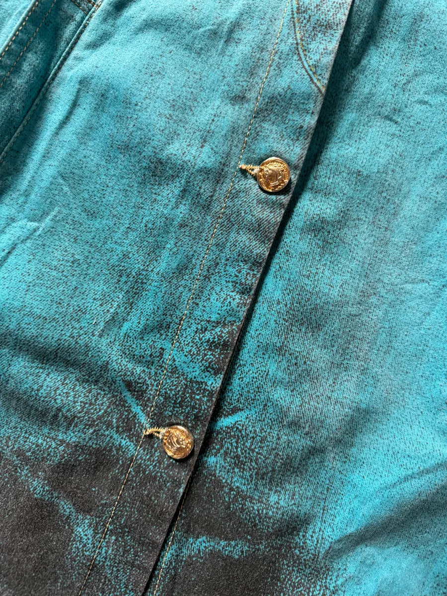 AW2003 Roberto Cavalli Trompe loeil Pockets Blue Jacket - Image 8