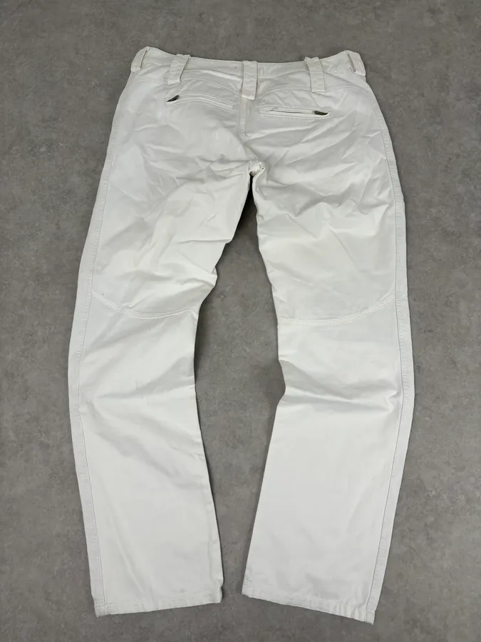 AW2003 Roberto Cavalli White Biker Chinos Pants - Image 5