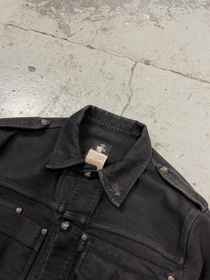 AW2003 Versace Military Multi-Pockets Cargo Black Jacket - Image 5