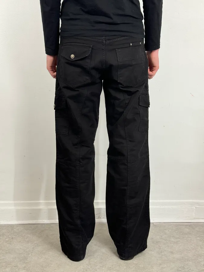 AW2003 Versace Utility Black Cargo Pants - Image 4