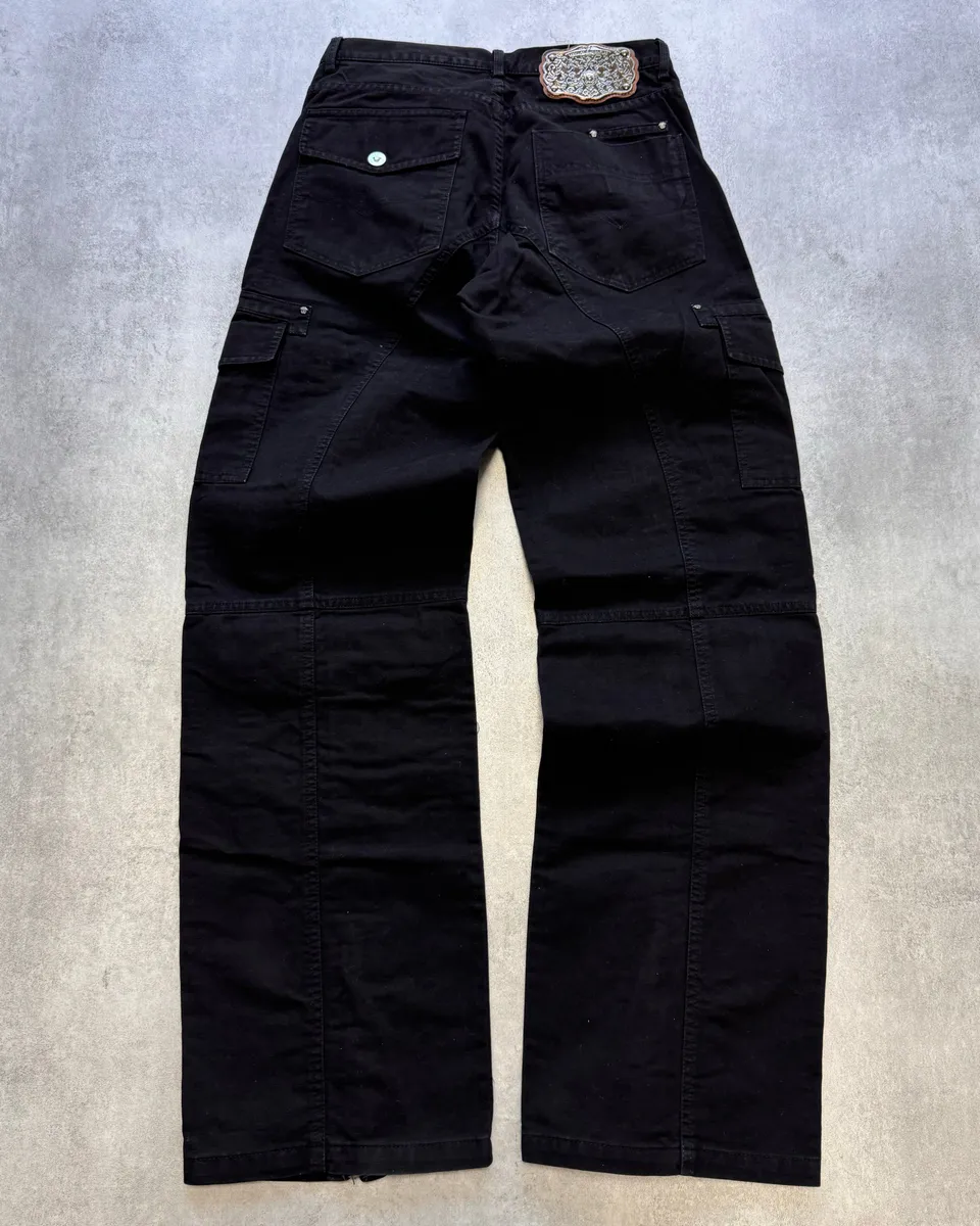 AW2003 Versace Utility Black Cargo Pants - Image 7