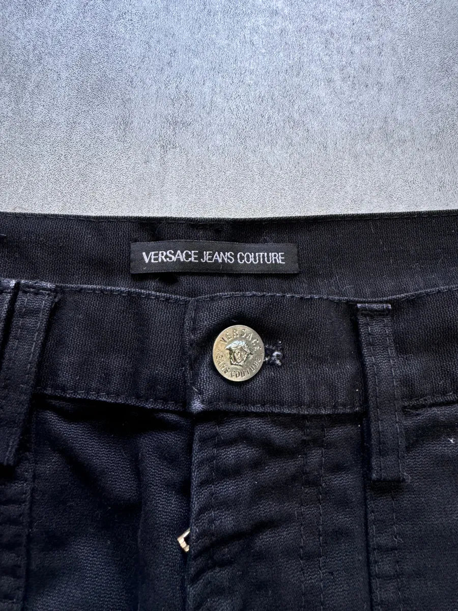 AW2003 Versace Utility Black Cargo Pants - Image 8