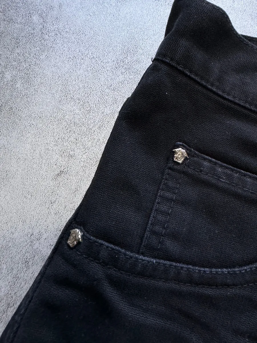 AW2003 Versace Utility Black Cargo Pants - Image 9