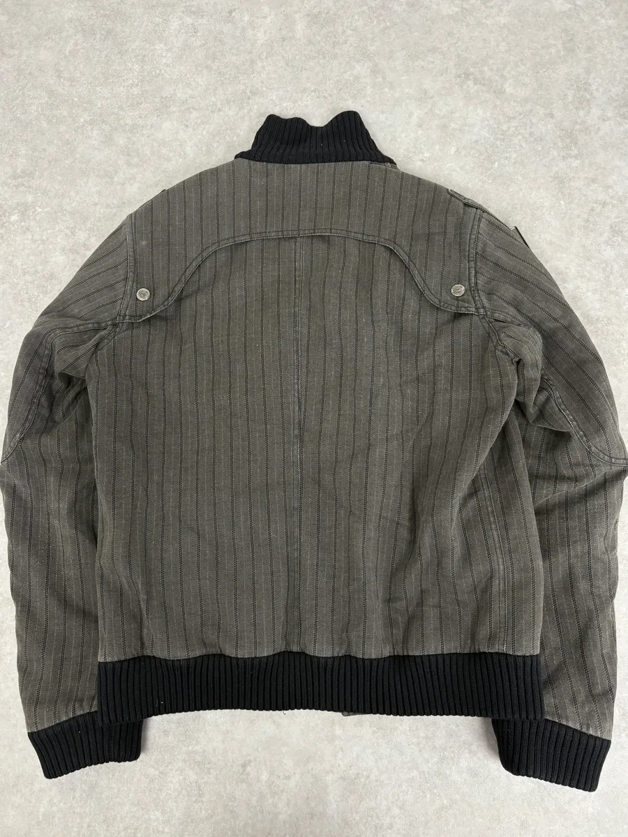 AW2004 Cavalli Grey Lines Bomber Jacket - Image 6
