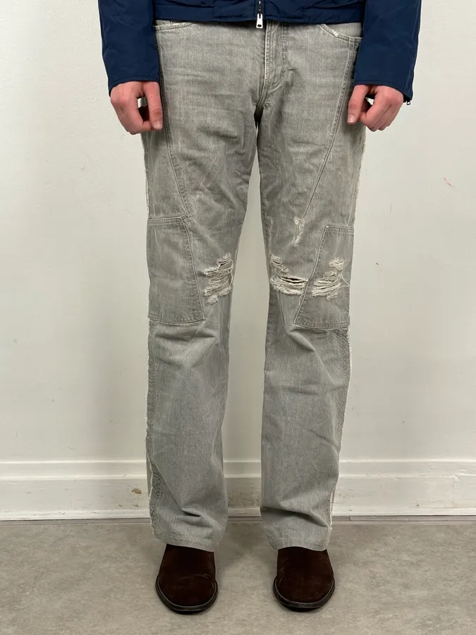 AW2004 Cavalli Grey Two Tone Denim Jeans