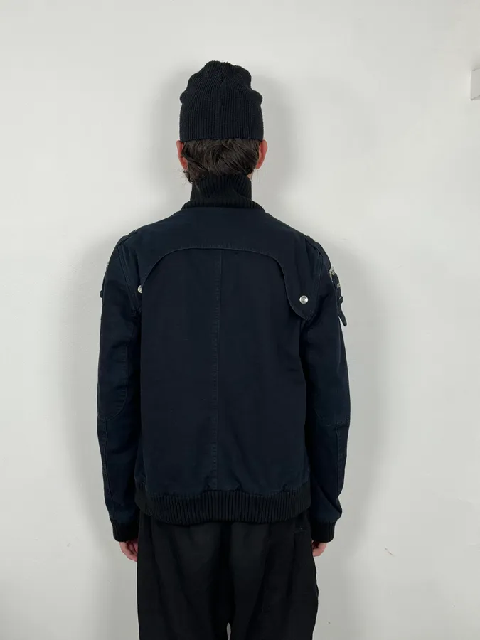 AW2004 Cavalli Navy Astro Bomber Jacket - Image 3