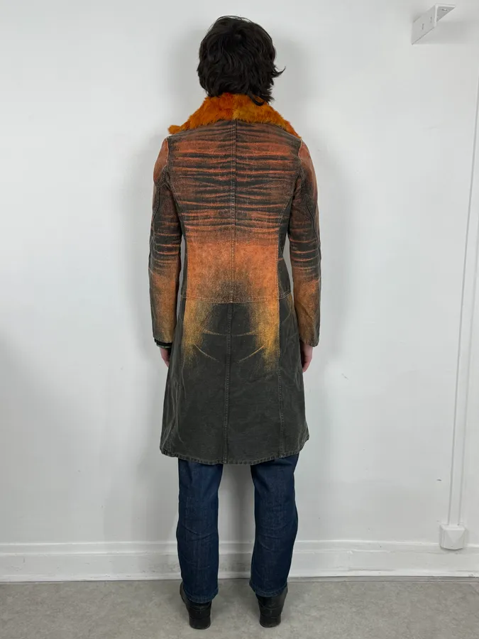 AW2004 Cavalli Sunset Long Fur Collar Jacket - Image 3