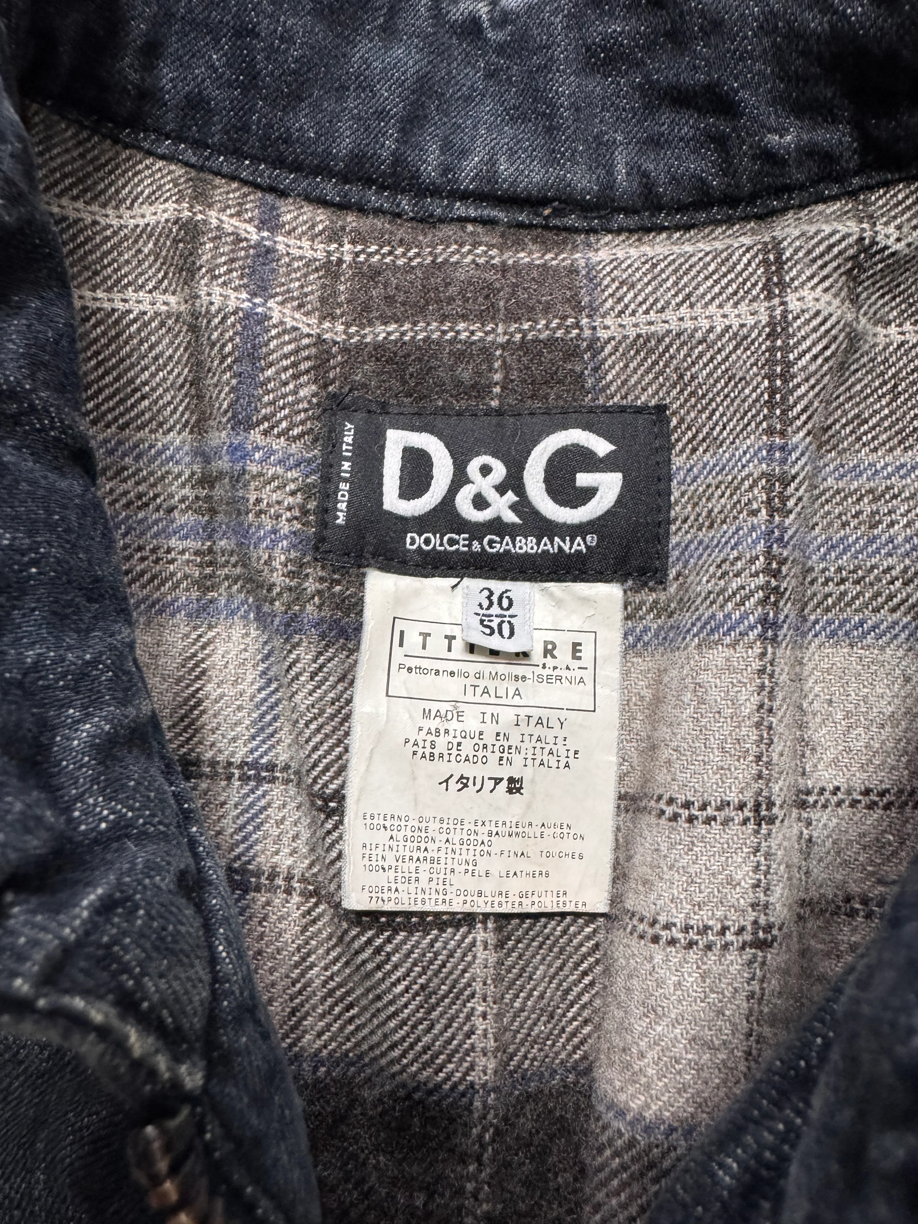 AW2004 Dolce & Gabbana Astro Biker Cafe Denim Jacket - Image 9