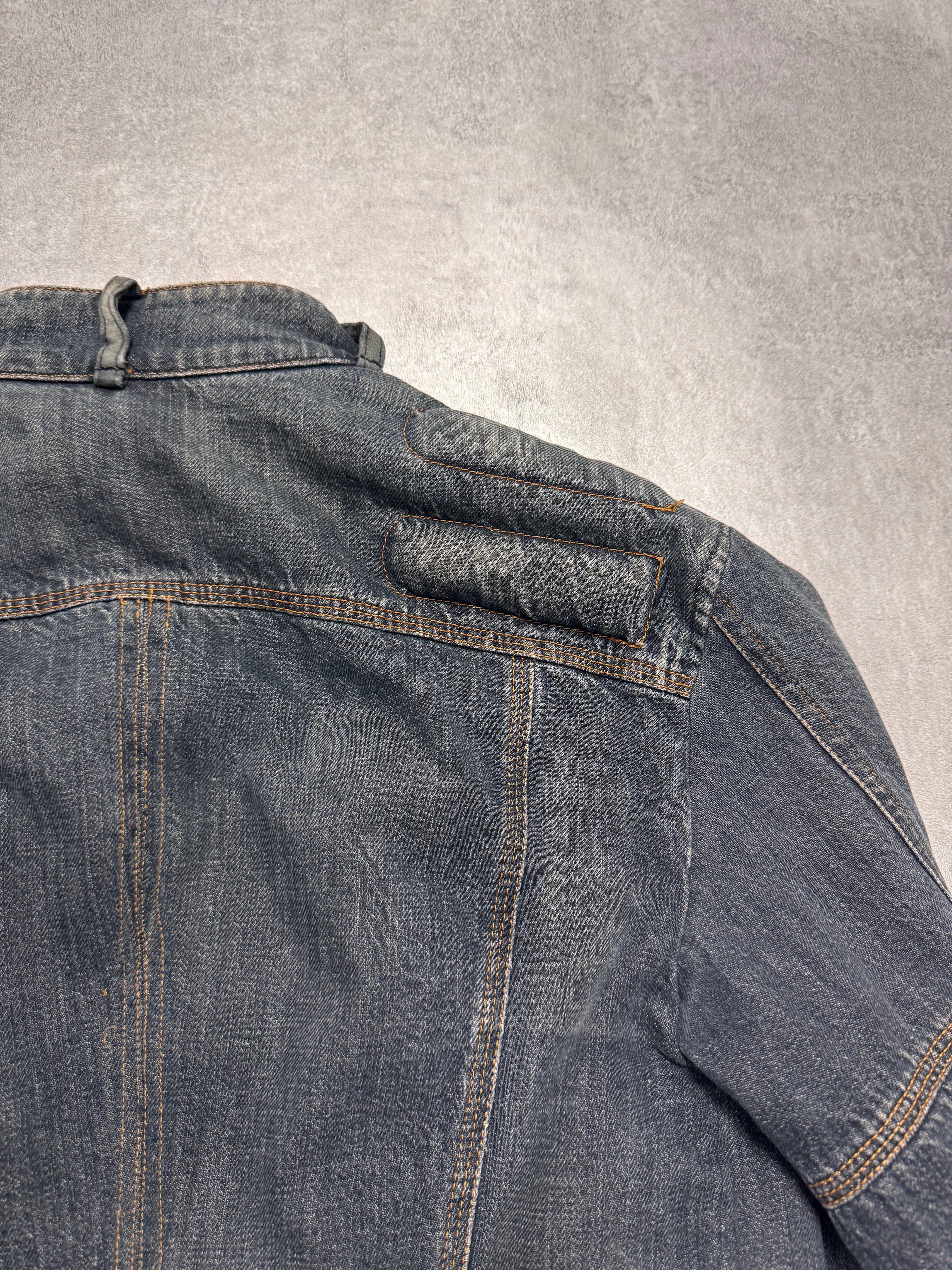 AW2004 Dolce & Gabbana Astro Biker Cafe Denim Jacket - Image 5