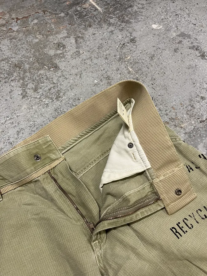 AW2004 Dolce & Gabbana Beige Cargo Military Recycled Pants - Image 11