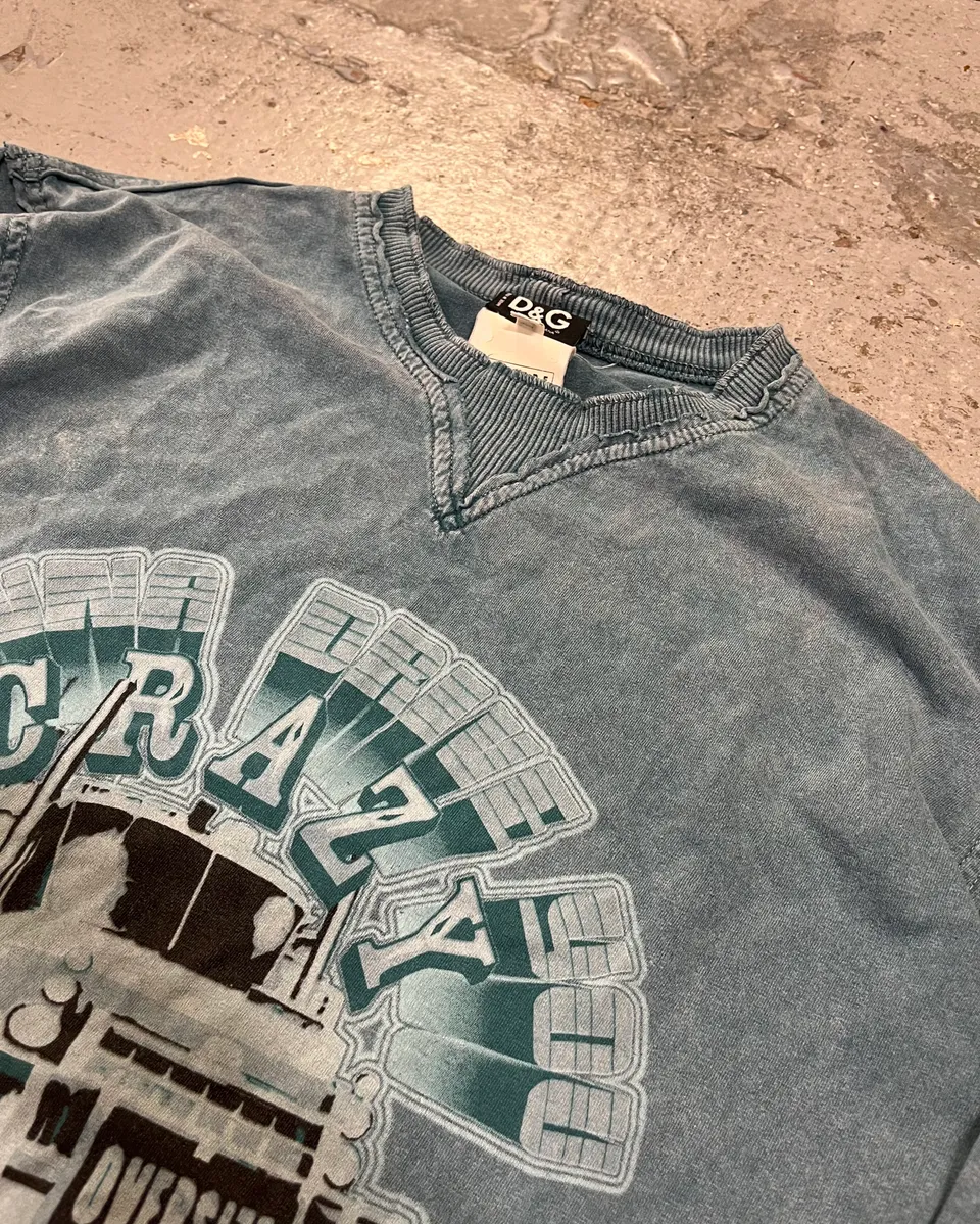 AW2004 Dolce & Gabbana Blue Teal Truck Graphic Longsleeve - Image 5